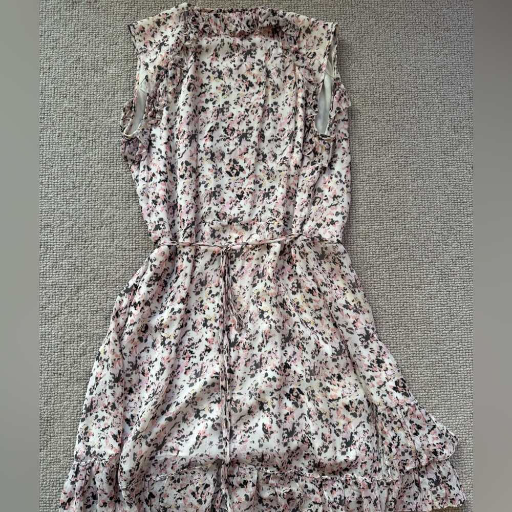 All Saints Sleeveless Wrap Dress in Pink Floral Pattern (Size XS) - Picture 4 of 4